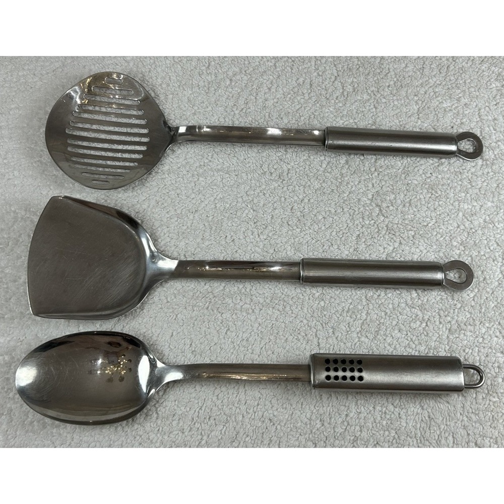 INOX 18/10 Stainless Steel Heavy Duty Kitchen Serving Tools 3 PCs **EUC**